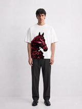 Crimson Equine Floral Tee