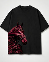 Crimson Equine Floral Tee