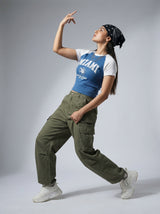 Miami Coast Blue Crop Tee