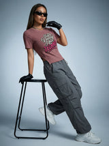 Techno Music Crop Tee