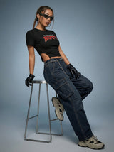 Trauma Made Me Hot Crop Tee