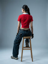 Crimson Rush Zip Polo