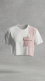 Soft Blush Pocket Crop Tee