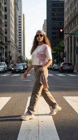 Soft Blush Pocket Crop Tee