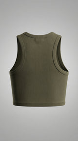 Olive Muse Crop Tank Top