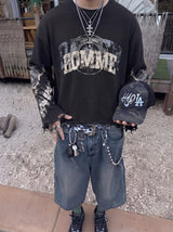 Homme Noir Waffle Tee