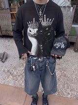 Crowned Serpents Waffle Tee