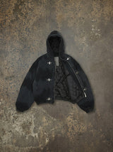 Shadow Lock Hooded Bomber Jacket