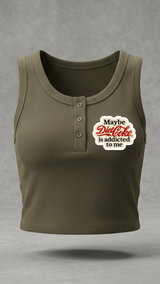 Olive Muse Crop Tank Top