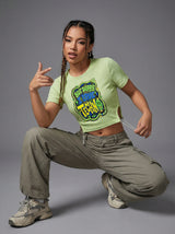 Acid Pop Techno Crop Tee
