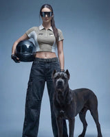 Shadow Drift Zip Polo