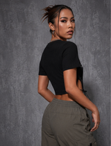 BADBEE Active Essence Drawstring Crop Tee