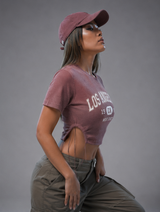 BADBEE Los Angeles Drawstring Crop Tee