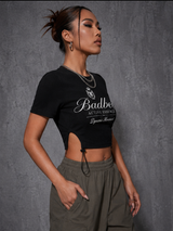 BADBEE Active Essence Drawstring Crop Tee