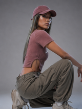 BADBEE Los Angeles Drawstring Crop Tee