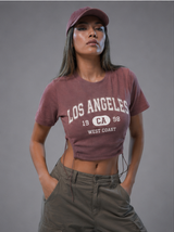 BADBEE Los Angeles Drawstring Crop Tee